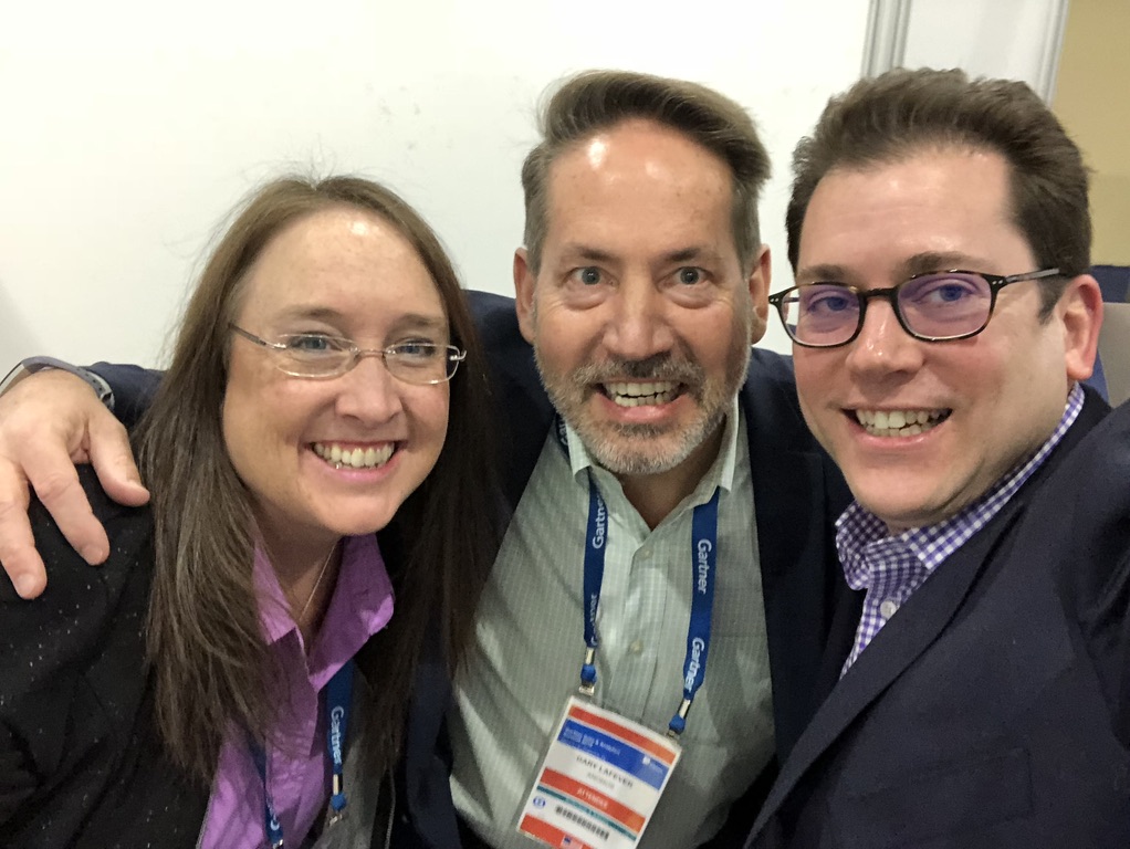 Anonos team with Valerie Logan of the Gartner Data & Analytics Group at a Gartner conference.