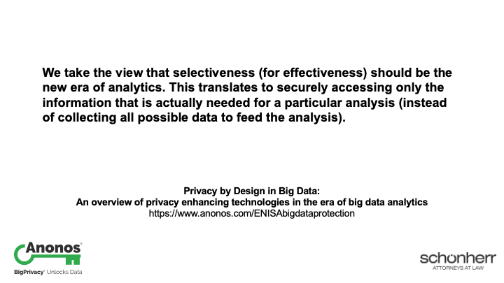 We take the view that selectiveness (for effectiveness) should be the new era of analytics.