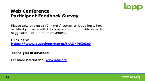 Web Conference Participant Feedback Survey