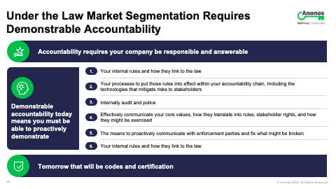 Under the Law Market Segmentation Requires Demonstrable Accountability