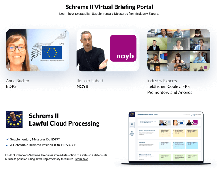 Schrems II Virtual Briefing Portal