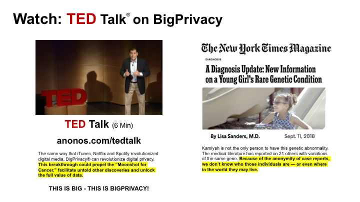 Watch: TED Talk on BigPrivacy