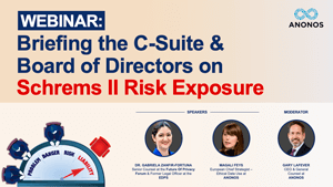 Webinar:Briefing the C-Suite &amp; Board of Directors on Schrems II Risk Exposure