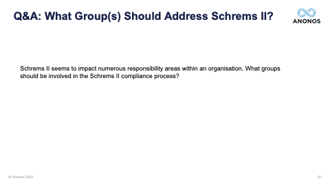 Q&A: What Group(s) Should Address Schrems II?