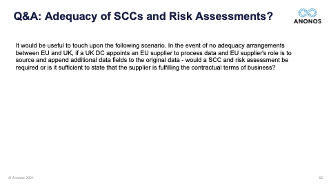 Q&A: Adequacy of SCCs and Risk Assessments?