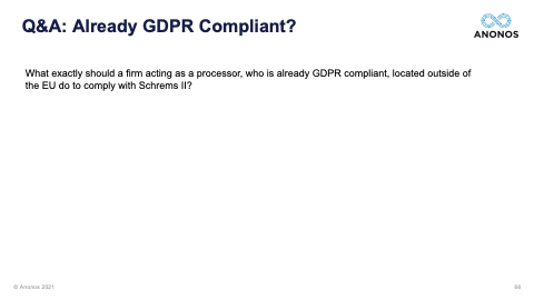 Q&A: Already GDPR Compliant?