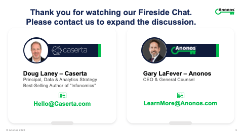 Thank you for watching our Fireside Chat. Please contact us to expand the discussion.