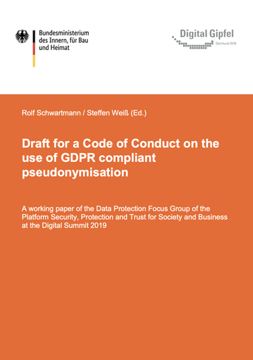 Draft for a Code of Conduct on the use of GDPR compliant pseudonymisation