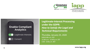 IAPP Legitimate Interest Webinar