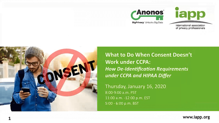 What to Do When Concept Doesn’t Work? How De-Identification Requirements under CCPA and HIPAA Differ