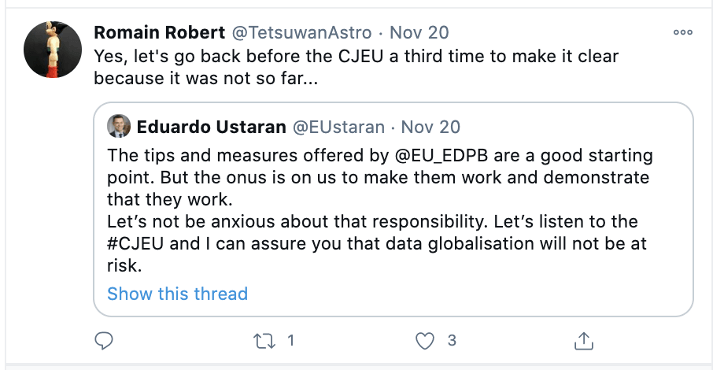 Yes, let's go back before the CJEU a third time to make it clear because it was not so far...