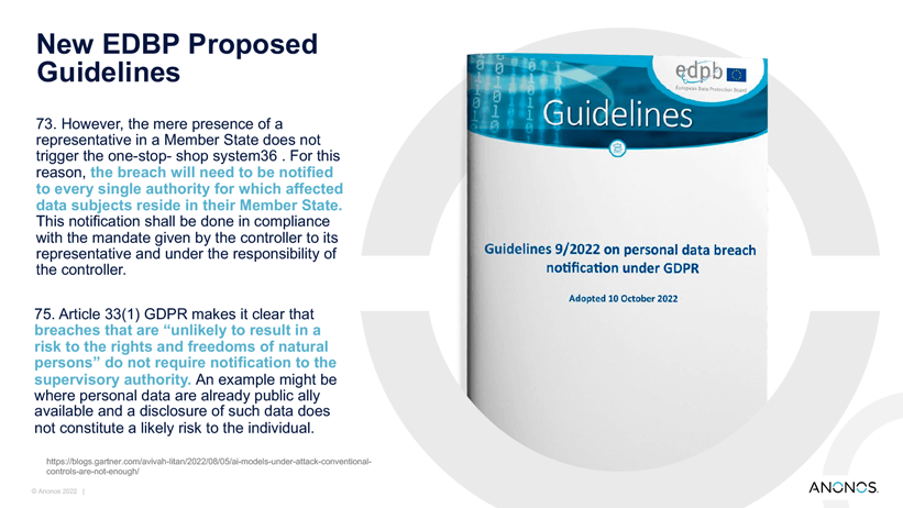 New EDBP Proposed Guidelines