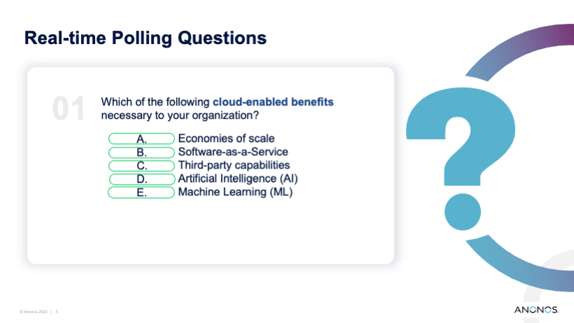 Which of the following cloud-enabled benefits necessary to your organization?