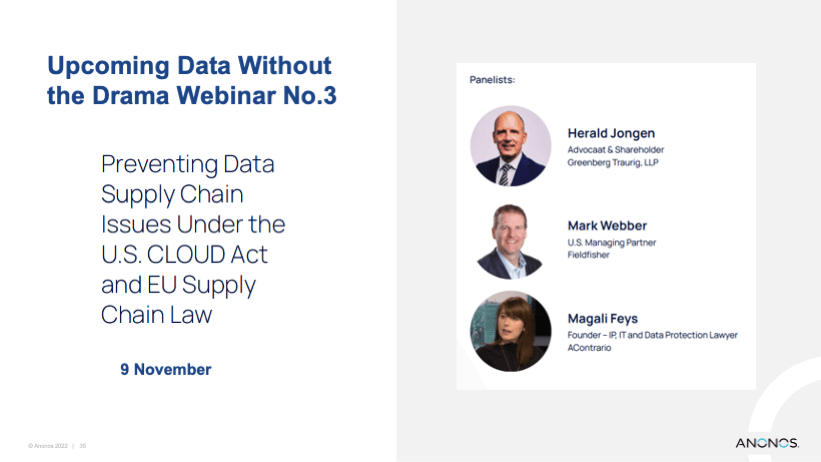 Upcoming Data Without the Drama Webinar No.3