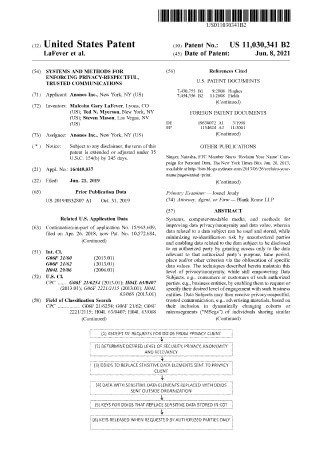 Patent US 11,030,341 (2021) - SYSTEMS AND METHODS FOR ENFORCING PRIVACY-RESPECTFUL, TRUSTED COMMUNICATIONS