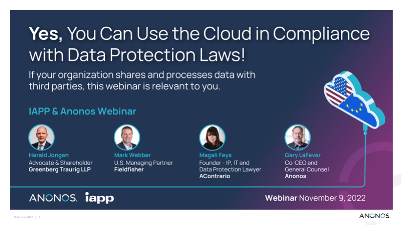 Yes, You Can Use the Cloud in Compliance with Data Protection Laws!