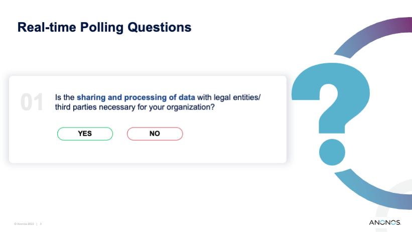 Is the sharing and processing of data with legal entities/third parties necessary for your organization?