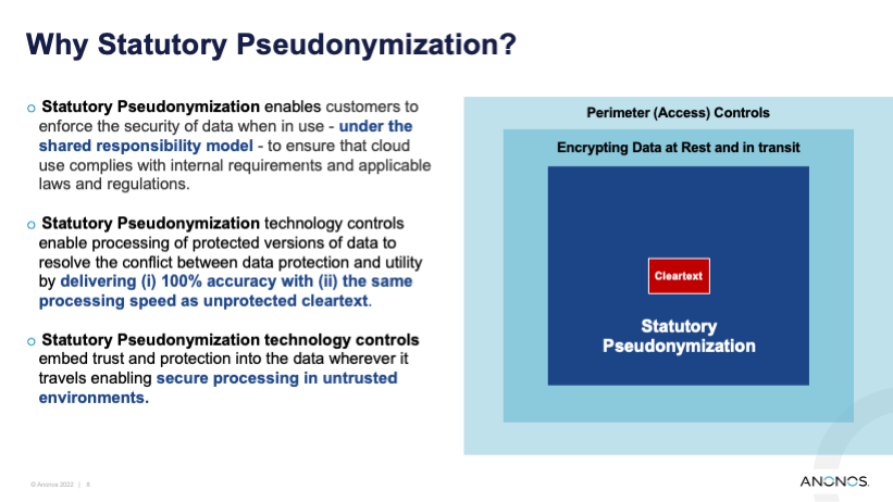 Why Statutory Pseudonymization?