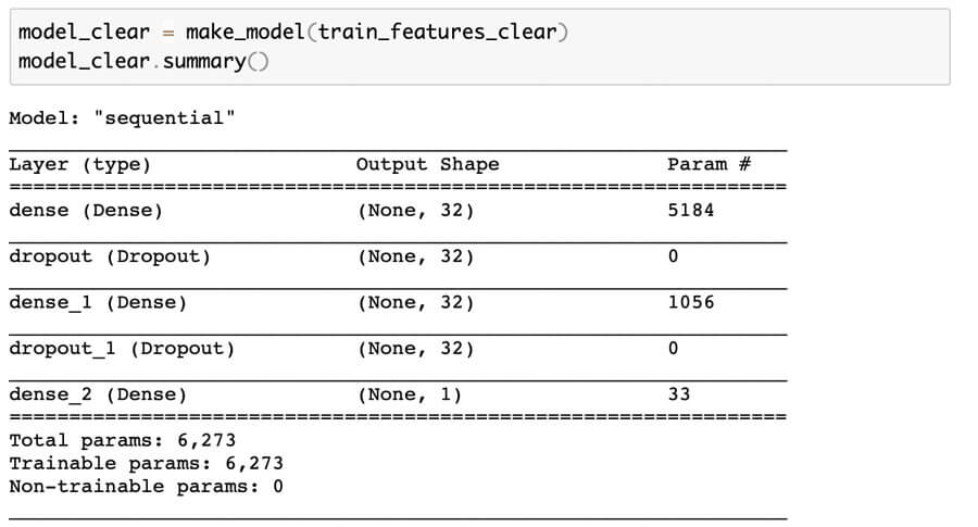 Clear Text NN Model