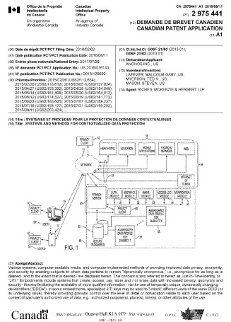 CA 2,975,441 C patent cover