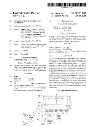 US 9,087,215 patent cover