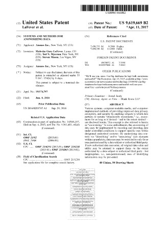 US 9,619,669 patent cover